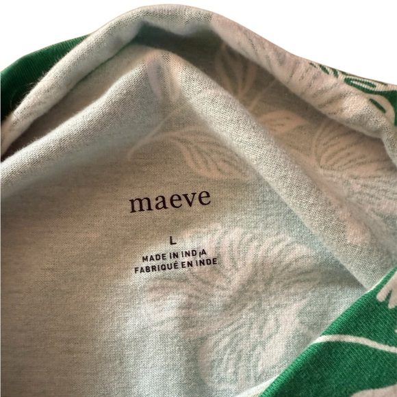 NWT Anthropologie Maeve Green & White Floral
Sleeveless Mock Neck Top (L) - Picture 4 of 6